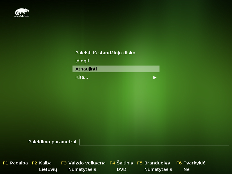 openSUSE Leap 42.3 DVD meniu